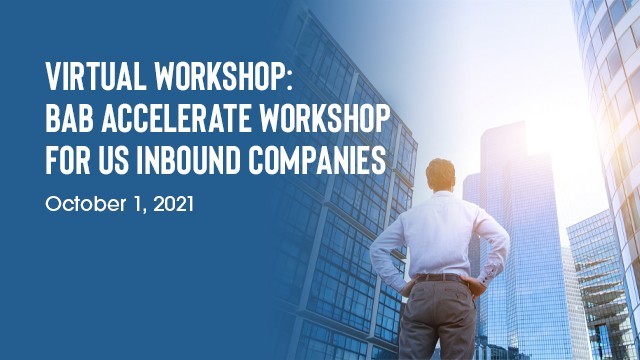 Image: Virtual Workshop: BAB Accelerate Workshop for US Inbound Companies