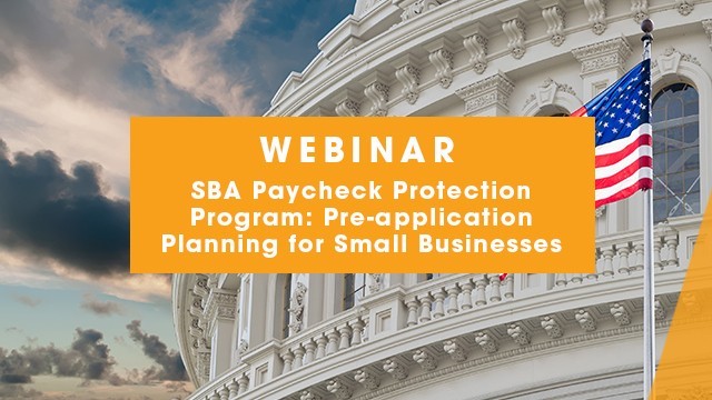 Image: SBA Paycheck Protection Program:  Pre-application planning for small businesses